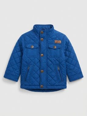 Pacific Trail Navy Blue Quilted Jacket with Cream Sherpa Lining